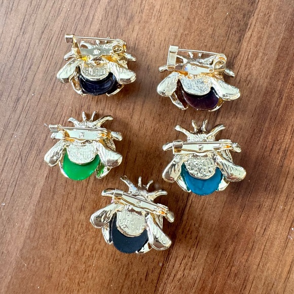 Set of Five Colorful Ladybug Pins - Picture 9 of 9
